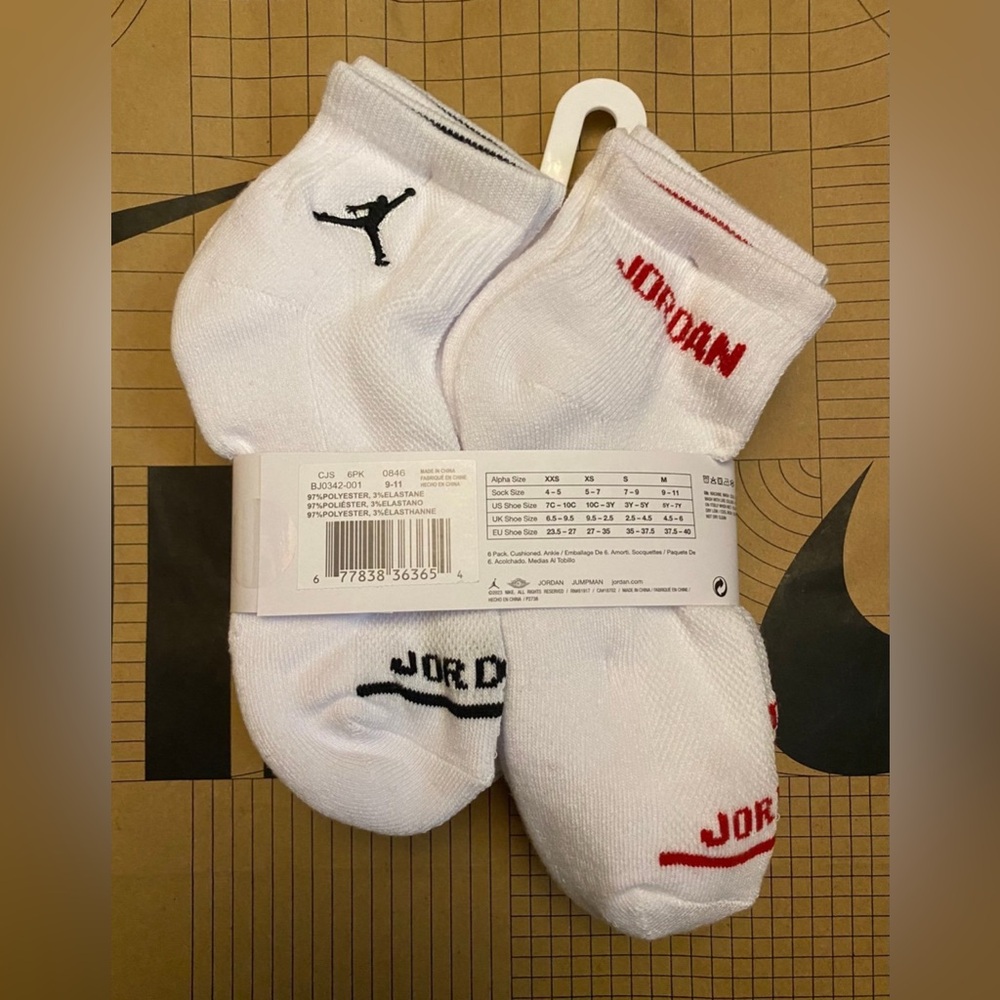 Nike Air Jordan Jumpman Quarter Cushioned Socks 12 pairs - Picture 5 of 9
